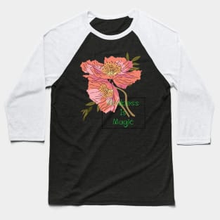 Water Color Poppy Flower Art Baseball T-Shirt